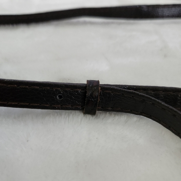 Owl Eyes Tan Genuine Cowhide Leather Crossbody Shoulder Bag Pouch Purse - Picture 12 of 12